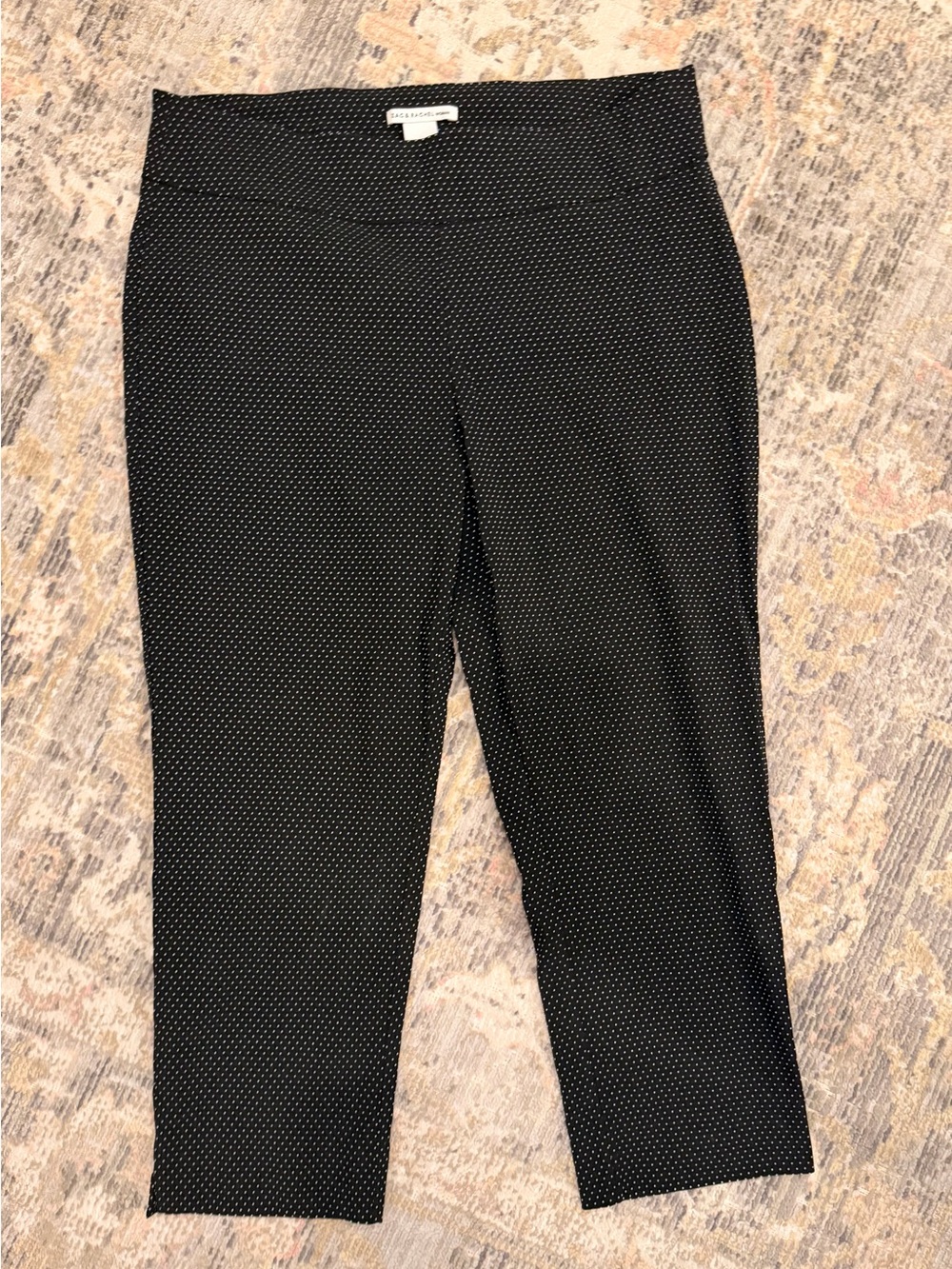 Zac & Rachel Woman 2X Black Polka Dot Cropped Pants